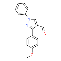 ChemSpider 2D Image | 3-(4-methoxyphenyl)-1-phenylpyrazole-4-carbaldehyde | C17H14N2O2