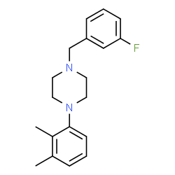 ChemSpider 2D Image | 1-(2,3-Dimethylphenyl)-4-(3-fluorobenzyl)piperazine | C19H23FN2