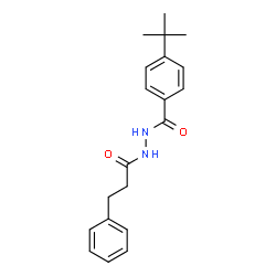 ChemSpider 2D Image | 4-(2-Methyl-2-propanyl)-N'-(3-phenylpropanoyl)benzohydrazide | C20H24N2O2