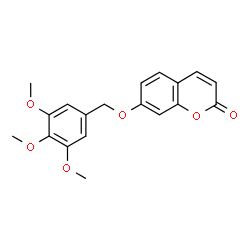 ChemSpider 2D Image | 7-[(3,4,5-Trimethoxybenzyl)oxy]-2H-chromen-2-one | C19H18O6
