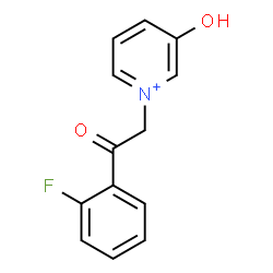 ChemSpider 2D Image | 1-[2-(2-Fluorophenyl)-2-oxoethyl]-3-hydroxypyridinium | C13H11FNO2