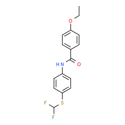 ChemSpider 2D Image | N-{4-[(Difluoromethyl)sulfanyl]phenyl}-4-ethoxybenzamide | C16H15F2NO2S
