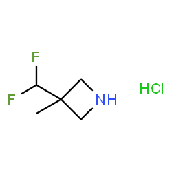 ChemSpider 2D Image | 3-(difluoromethyl)-3-methylazetidine hydrochloride | C5H10ClF2N