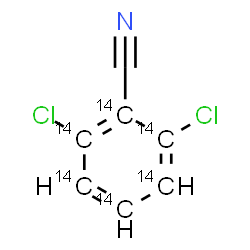 ChemSpider 2D Image | 2,6-Dichloro(~14~C_6_)benzonitrile | C14C6H3Cl2N