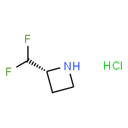 ChemSpider 2D Image | (2R)-2-(Difluoromethyl)azetidine hydrochloride (1:1) | C4H8ClF2N