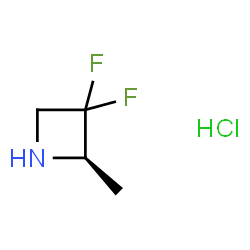ChemSpider 2D Image | (2R)-3,3-Difluoro-2-methylazetidine hydrochloride (1:1) | C4H8ClF2N