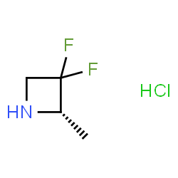 ChemSpider 2D Image | (2S)-3,3-Difluoro-2-methylazetidine hydrochloride (1:1) | C4H8ClF2N
