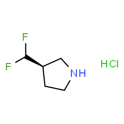 ChemSpider 2D Image | (3R)-3-(Difluoromethyl)pyrrolidine hydrochloride (1:1) | C5H10ClF2N