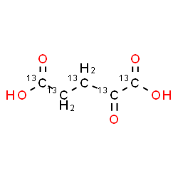 ChemSpider 2D Image | 2-Oxoglutaric acid-13C5 | 13C5H6O5