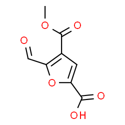 ChemSpider 2D Image | 5-Formyl-4-(methoxycarbonyl)-2-furoic acid | C8H6O6