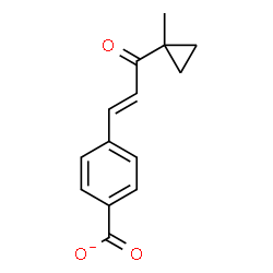 ChemSpider 2D Image | 4-[(1E)-3-(1-Methylcyclopropyl)-3-oxo-1-propen-1-yl]benzoate | C14H13O3