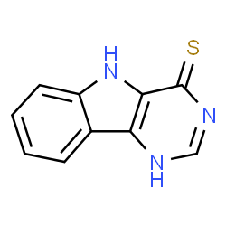 ChemSpider 2D Image | 5H-pyrimido[5,4-b]indole-4-thiol | C10H7N3S