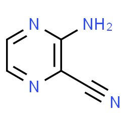 ChemSpider 2D Image | 3-Amino-2-pyrazinecarbonitrile | C5H4N4