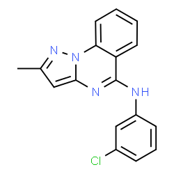 ChemSpider 2D Image | N-(3-Chlorophenyl)-2-methylpyrazolo[1,5-a]quinazolin-5-amine | C17H13ClN4