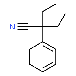 ChemSpider 2D Image | 2-Ethyl-2-phenylbutanenitrile | C12H15N