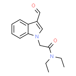ChemSpider 2D Image | N,N-diethyl-2-(3-formylindol-1-yl)acetamide | C15H18N2O2