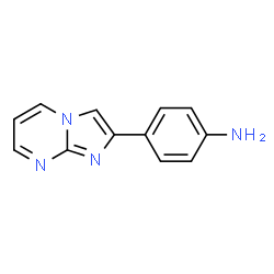ChemSpider 2D Image | 4-(Imidazo[1,2-a]pyrimidin-2-yl)aniline | C12H10N4