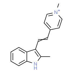 ChemSpider 2D Image | 1-Methyl-4-[2-(2-methyl-1H-indol-3-yl)vinyl]pyridinium | C17H17N2
