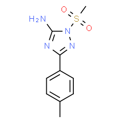 ChemSpider 2D Image | 3-(4-Methylphenyl)-1-(methylsulfonyl)-1H-1,2,4-triazol-5-amine | C10H12N4O2S