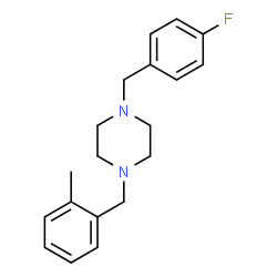 ChemSpider 2D Image | 1-(4-Fluorobenzyl)-4-(2-methylbenzyl)piperazine | C19H23FN2