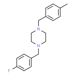 ChemSpider 2D Image | 1-(4-Fluorobenzyl)-4-(4-methylbenzyl)piperazine | C19H23FN2