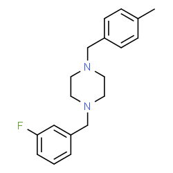 ChemSpider 2D Image | 1-(3-Fluorobenzyl)-4-(4-methylbenzyl)piperazine | C19H23FN2
