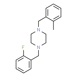 ChemSpider 2D Image | 1-(2-Fluorobenzyl)-4-(2-methylbenzyl)piperazine | C19H23FN2