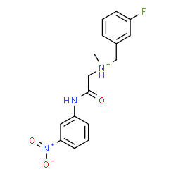 ChemSpider 2D Image | N-(3-Fluorobenzyl)-N-methyl-2-[(3-nitrophenyl)amino]-2-oxoethanaminium | C16H17FN3O3