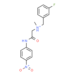 ChemSpider 2D Image | N-(3-Fluorobenzyl)-N-methyl-2-[(4-nitrophenyl)amino]-2-oxoethanaminium | C16H17FN3O3