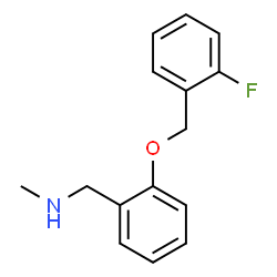 ChemSpider 2D Image | 1-{2-[(2-Fluorobenzyl)oxy]phenyl}-N-methylmethanamine | C15H16FNO