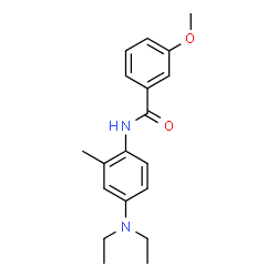 ChemSpider 2D Image | N-[4-(Diethylamino)-2-methylphenyl]-3-methoxybenzamide | C19H24N2O2