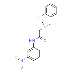 ChemSpider 2D Image | N-(2-Fluorobenzyl)-N-methyl-2-[(3-nitrophenyl)amino]-2-oxoethanaminium | C16H17FN3O3