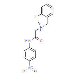 ChemSpider 2D Image | N-(2-Fluorobenzyl)-N-methyl-2-[(4-nitrophenyl)amino]-2-oxoethanaminium | C16H17FN3O3