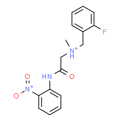 ChemSpider 2D Image | N-(2-Fluorobenzyl)-N-methyl-2-[(2-nitrophenyl)amino]-2-oxoethanaminium | C16H17FN3O3