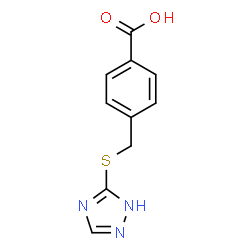 ChemSpider 2D Image | 4-[(4H-1,2,4-triazol-3-ylthio)methyl]benzoic acid | C10H9N3O2S