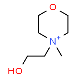ChemSpider 2D Image | 4-(2-Hydroxyethyl)-4-methylmorpholin-4-ium | C7H16NO2