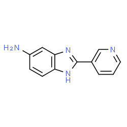 ChemSpider 2D Image | 2-(3-Pyridinyl)-1H-benzimidazol-5-amine | C12H10N4