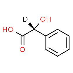 ChemSpider 2D Image | (2R)-Hydroxy(phenyl)(~2~H)ethanoic acid | C8H7DO3