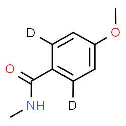 ChemSpider 2D Image | 4-Methoxy-N-methyl(2,6-~2~H_2_)benzamide | C9H9D2NO2