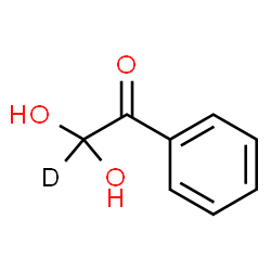 ChemSpider 2D Image | 2,2-Dihydroxy-1-phenyl(~2~H)ethanone | C8H7DO3
