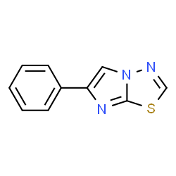 ChemSpider 2D Image | 6-Phenylimidazo[2,1-b][1,3,4]thiadiazole | C10H7N3S