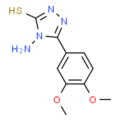 ChemSpider 2D Image | 4-AMINO-5-(3,4-DIMETHOXY-PHENYL)-4H-(1,2,4)TRIAZOLE-3-THIOL | C10H12N4O2S