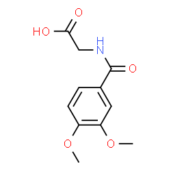 ChemSpider 2D Image | N-(3,4-Dimethoxybenzoyl)glycine | C11H13NO5
