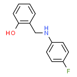ChemSpider 2D Image | 2-(((4-fluorophenyl)amino)methyl)phenol | C13H12FNO