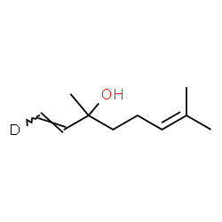 ChemSpider 2D Image | (1E)-3,7-Dimethyl(1-~2~H_1_)-1,6-octadien-3-ol | C10H17DO