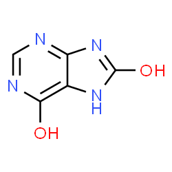 ChemSpider 2D Image | 7H-Purine-6,8-diol | C5H4N4O2