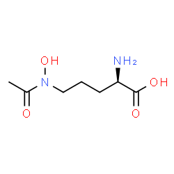ChemSpider 2D Image | N~5~-Acetyl-N~5~-hydroxy-D-ornithine | C7H14N2O4