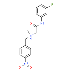 ChemSpider 2D Image | 2-[(3-Fluorophenyl)amino]-N-methyl-N-(4-nitrobenzyl)-2-oxoethanaminium | C16H17FN3O3