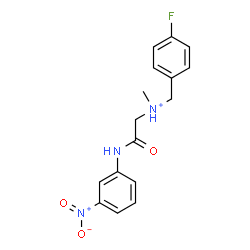 ChemSpider 2D Image | N-(4-Fluorobenzyl)-N-methyl-2-[(3-nitrophenyl)amino]-2-oxoethanaminium | C16H17FN3O3