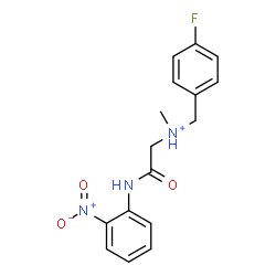 ChemSpider 2D Image | N-(4-Fluorobenzyl)-N-methyl-2-[(2-nitrophenyl)amino]-2-oxoethanaminium | C16H17FN3O3
